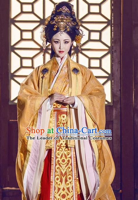 Ancient Chinese Empress Queen Princess Hanfu Clothes and Hair ...