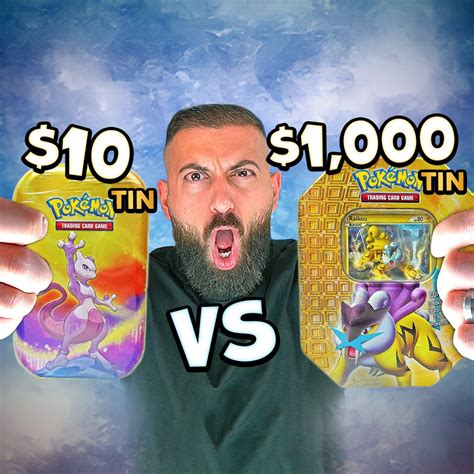 A $10 Pokemon Tin Vs $1,000 Pokemon Tin | A $10 Pokemon Tin Vs $1,000 Pokemon Tin | By PokeRev