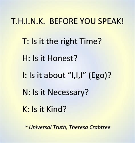 Think Before You Speak - Spiritual Awakening Counselor