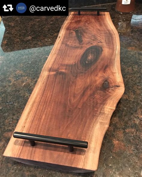 Charcuterie Board - Black Walnut | Walnut wood projects, Live edge furniture, Black walnut wood