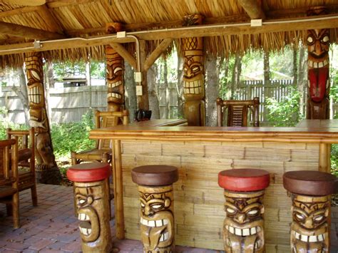 Backyard Tiki Bar Ideas in 2020 | Tiki bar stools, Outdoor tiki bar ...