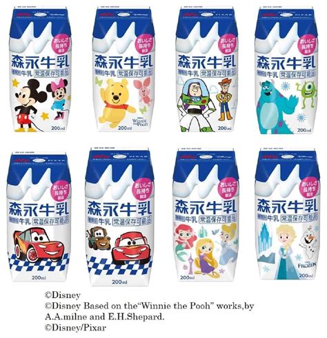 "Morinaga's delicious milk" "Morinaga milk 200ml" Disney package is now available! A warm design ...