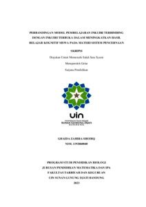 Perbandingan model pembelajaran inkuiri terbimbing dengan inkuiri terbuka dalam meningkatkan ...