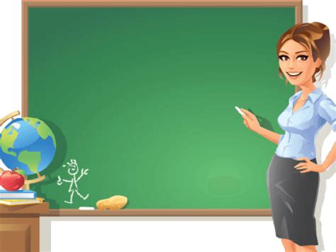 Download HD Blackboard Clipart Female English Teacher Transparent PNG Image - NicePNG.com