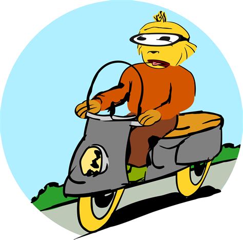 Clipart - Scooter driver