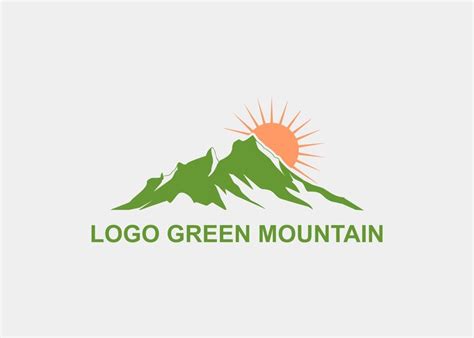 Premium Vector | Logo green mountain company name