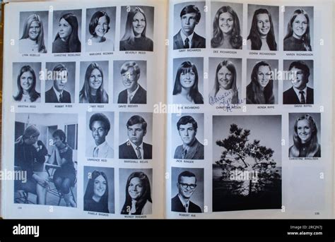 Vintage 1971 high school yearbook, USA Stock Photo - Alamy