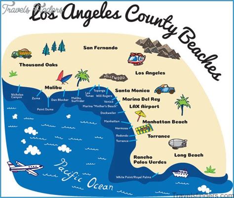 Map of Santa Monica to Venice Beach - TravelsFinders.Com