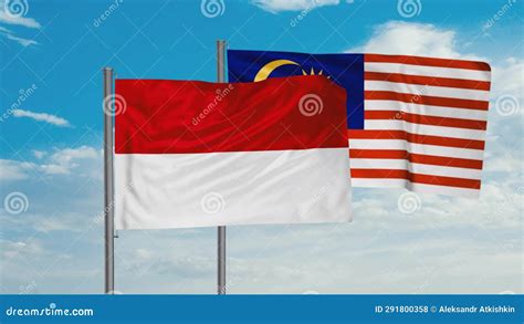 Malaysia and Indonesia Flag Stock Footage - Video of loop, resilience ...