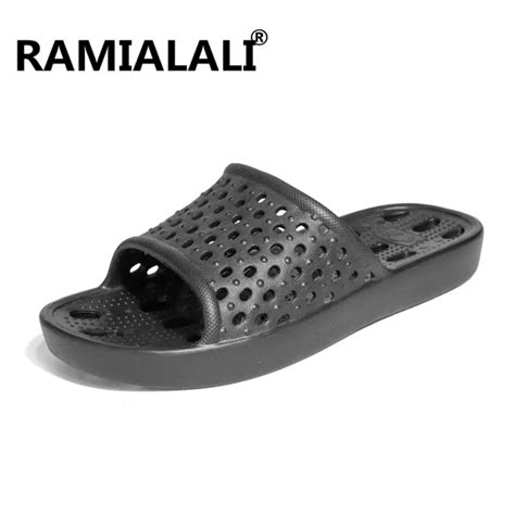 Ramialali Comfortable Bathroom Slippers for Men Summer Massage Home ...