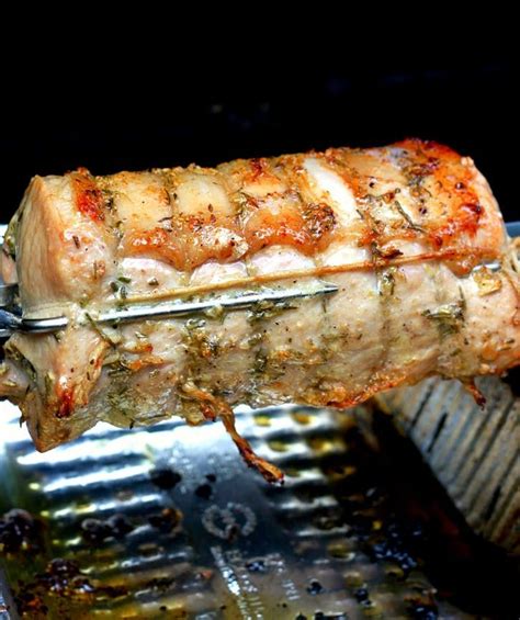 Rotisserie Pork Loin with Garlic, Rosemary, and Fennel | Pork Recipes | Weber Grills | Grilling ...