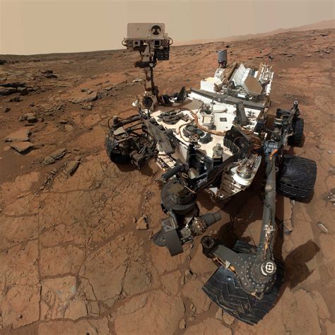 Curiosity, le robot envoyé sur la planète Mars, a posté un selfie