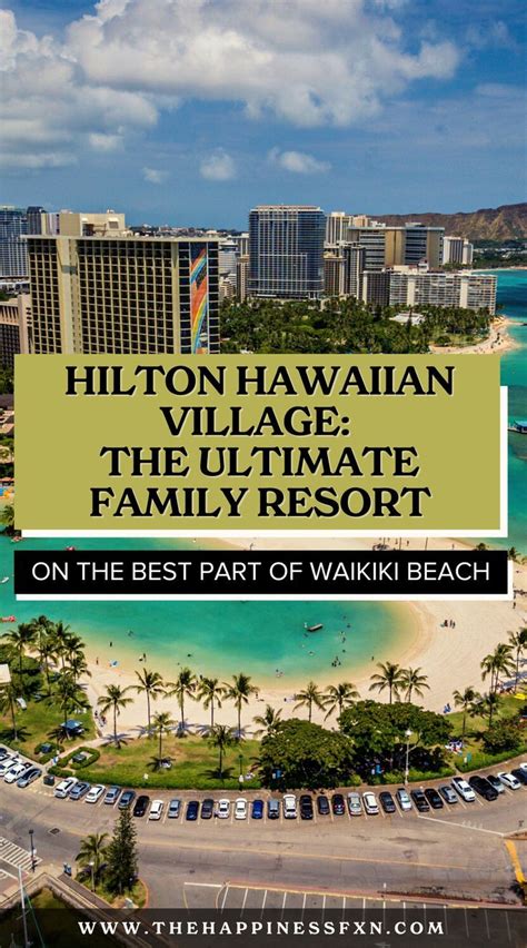 Overlook of the Hilton Hawaiian Village building and beach area Hilton ...