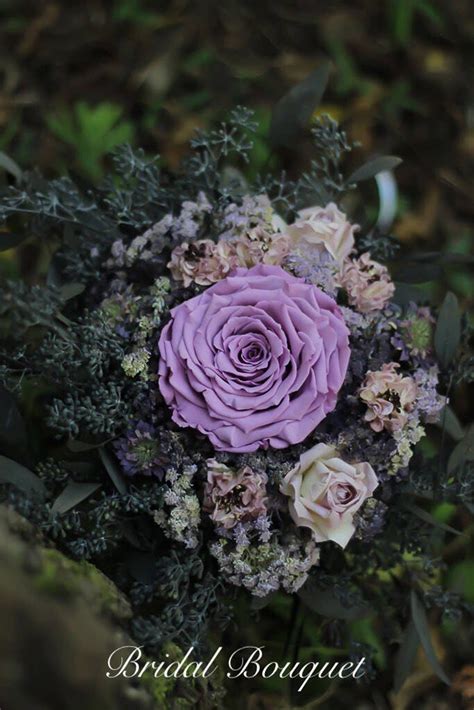 Lilac Purple Wedding Bouquet Dried Flower Bouquet Lavender | Etsy