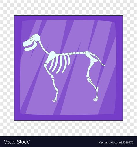 Dog skeleton icon cartoon style Royalty Free Vector Image