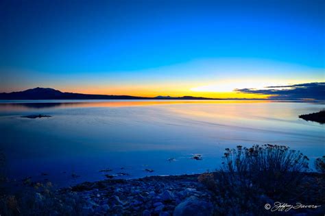 Antelope Island Sunset From Causeway - Jeffrey Favero Fine Art Photography