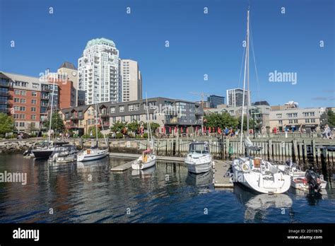 Restaurants And Marina On The Halifax Boardwalk Waterfront In Halifax ...