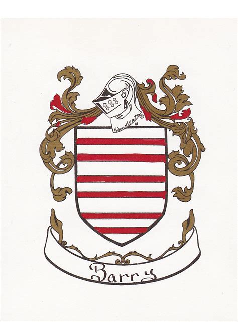 Original Design of the Barry Family Crest. See a photo of this crest ...