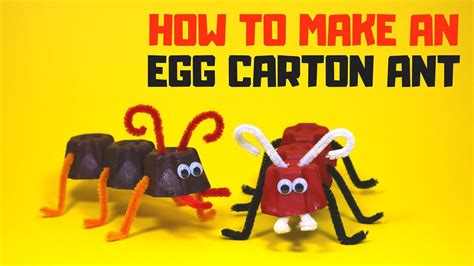 How to Make an Egg Carton Ant | Egg Carton Craft for Kids - YouTube