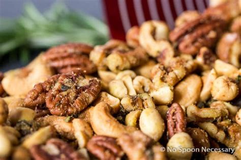 Savory & Spicy Rosemary Roasted Mixed Nuts - No Spoon Necessary