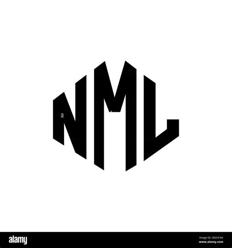 NML letter logo design with polygon shape. NML polygon and cube shape logo design. NML hexagon ...