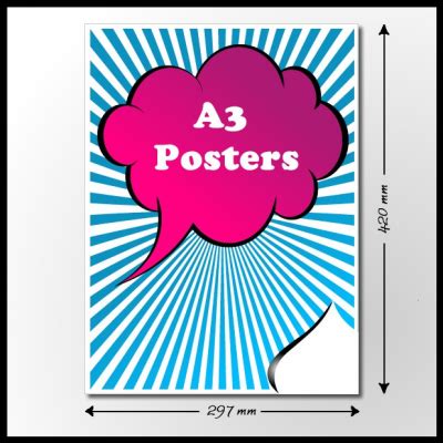 Cheap A3 Poster Printing UK with free next day delivery | A3 Print from £5