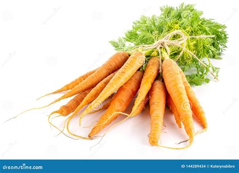 Fresh Orange Carrot Isolated on White Stock Photo - Image of horn ...