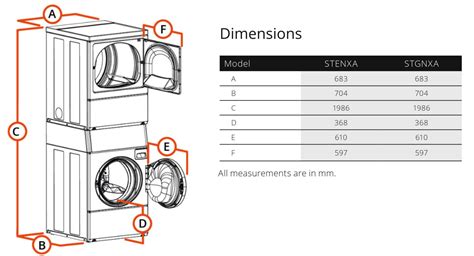 Stacked 9.5KG Washer & 9KG Dryer| Speed Queen Equipment