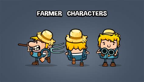 Farmer characters | GameDev Market