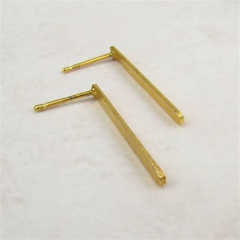 gold bar stud earrings by misskukie | notonthehighstreet.com