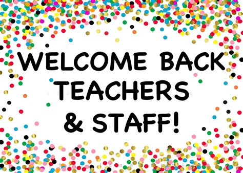 Welcome Back Teachers and Staff Printable Back to School Sign - Etsy ...