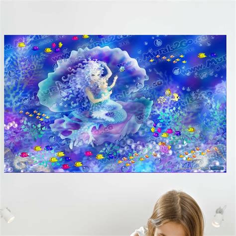 Wallhogs Mermaid Wall Mural | Wayfair