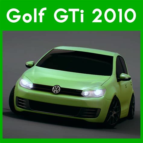 2010 Volkswagen GTI 2 puertas Modelo 3D $115 - .max - Free3D
