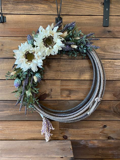 No Time MULTIPLE DESIGNS Floral Rope Wreath Western Rope - Etsy in 2022 | Rope wreath diy ...