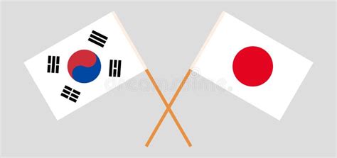 South Korea and Japan. the Korean and Japanese Flags. Official Colors ...