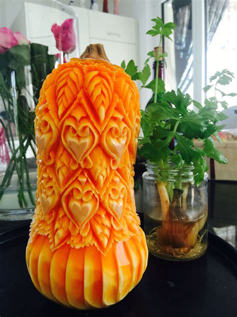 butternut squash | Fruit carving, Fruit and vegetable carving ...