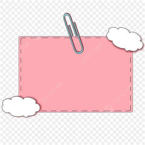 Note Decoration Hd Transparent, Cartoon Illustration Cloud Decorative ...