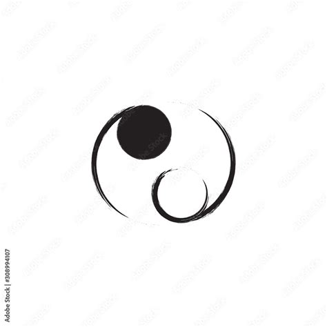 simple abstract logo design of yin and yang symbol. Stock Vector ...