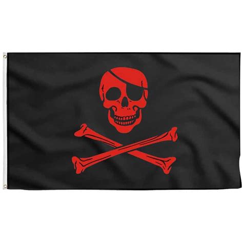 Red Skeleton Pirate Flag - Jolly Roger | Sons Of Pirate