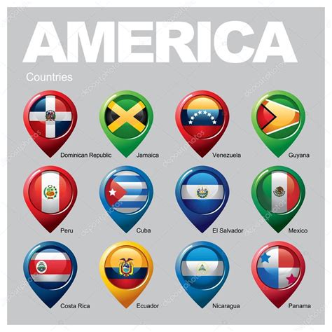 AMERICA Countries - Part ONE Stock Vector Image by ©godfather744431 ...