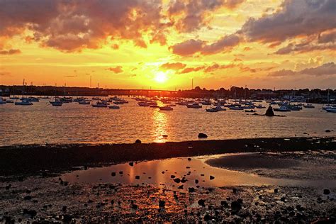 Sunset from Dead Horse Beach Salem MA Photograph by Toby McGuire - Fine Art America