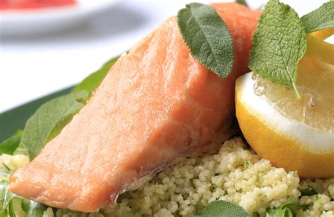 Roasted Salmon with Lemon Couscous and Asparagus Recipe | SparkRecipes
