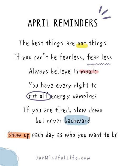 39 Amazing April Quotes To Welcome The Month - Our Mindful Life | April ...