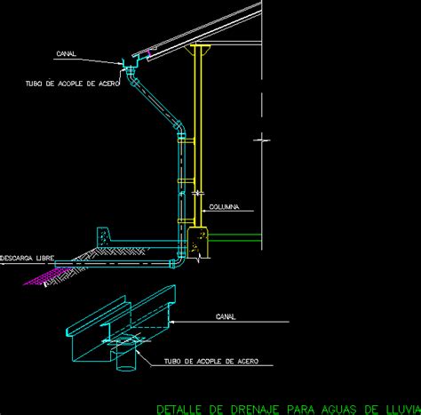 Drain Ceiling / Roof Drain Detail (Downspout) DWG Detail for AutoCAD ...