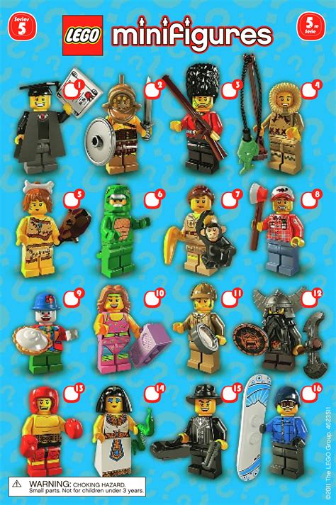 Lego Minifigures Series 5 Insert List Checklist – Kids Time