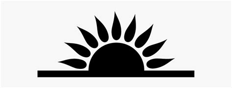 Sunrise Clipart Black And White, HD Png Download - kindpng