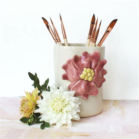 Special Edition Ceramic Brush Holder - Pink - Unique Shopping for ...