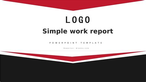 Minimalist Work Report With A Red And Black Theme Google Slide Theme And Powerpoint Template ...