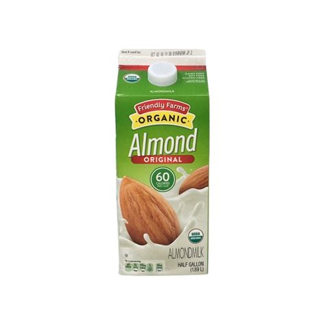 Friendly Farms Organic Original Sweetened Almondmilk (64 fl oz) - Instacart