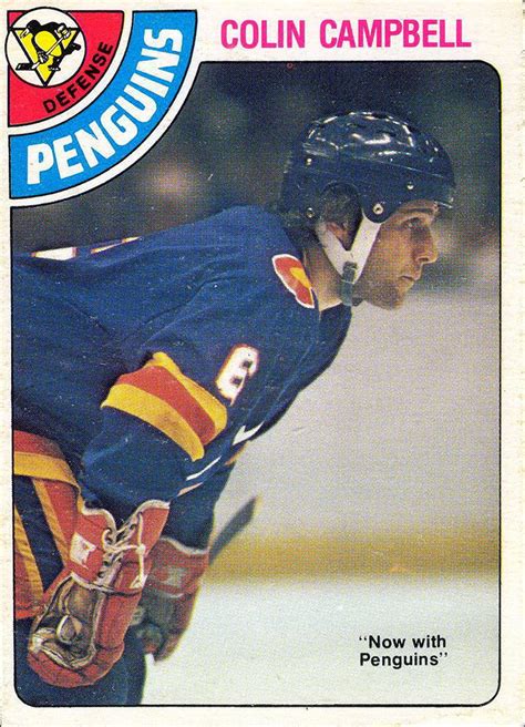 Colin Campbell - Player's cards since 1975 - 1979 | penguins-hockey-cards.com